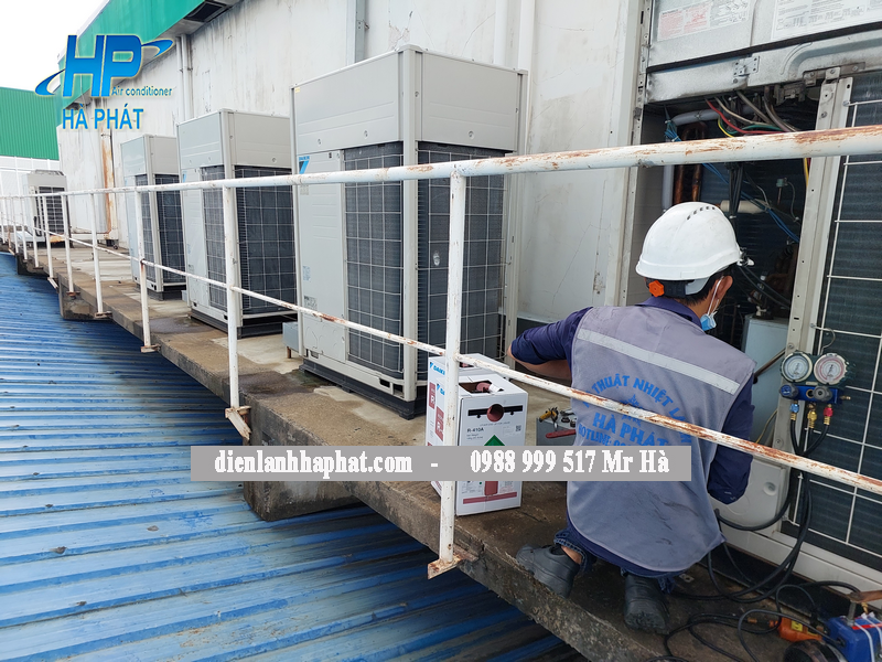 Hướng dẫn liên hệ NHIỆT LẠNH HÀ PHÁT hỗ trợ sửa máy lạnh. Sửa Máy Lạnh Công nghiệp Dĩ An